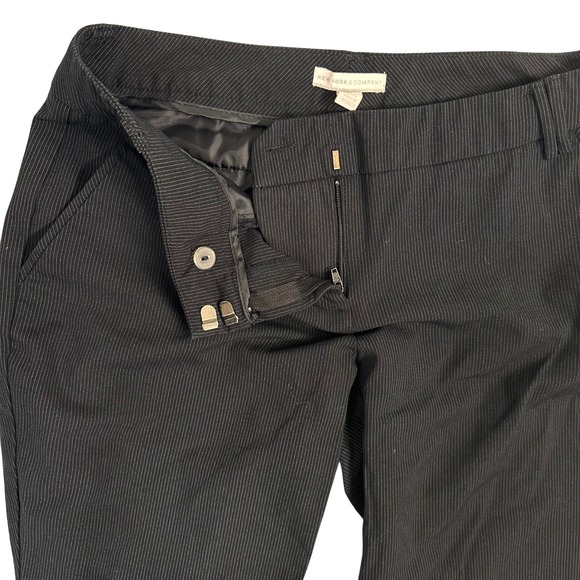 New York & Company Womans sz 8 Petite Black Pinstripe Career Dress Pants - Picture 3 of 8